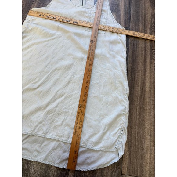 TRUE RELIGION Y2K RACERBACK TANK INDIGO DRESS WOMENS SZ S BLUE SHEER FRONT POCKE - Picture 5 of 9